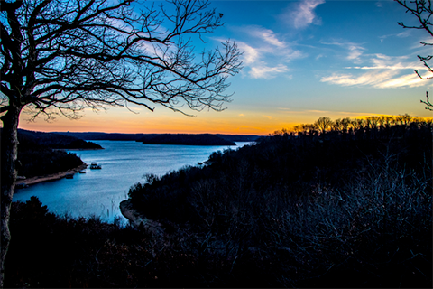 Beaver Lake at dusk
