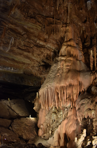 Inside an Ozark Mountain cave near Eureka Springs