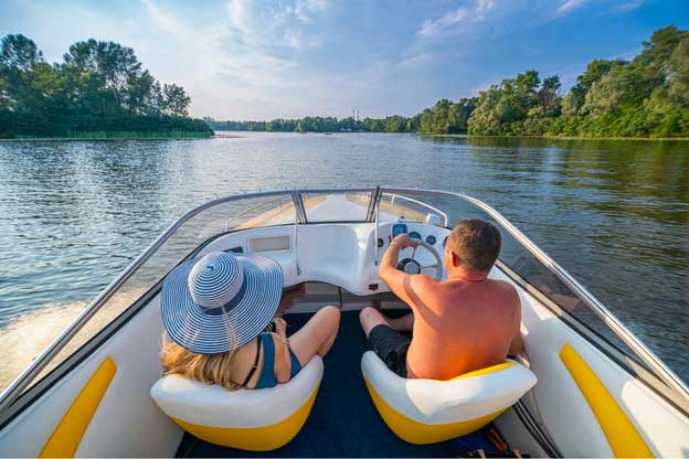 Boating on Beaver Lake
