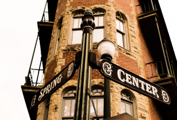 The Flatiron Building in downtown Eureka Springs Arkansas
